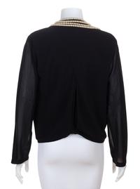A Junya Wantanabe Black Layered Blouse, Size medium.