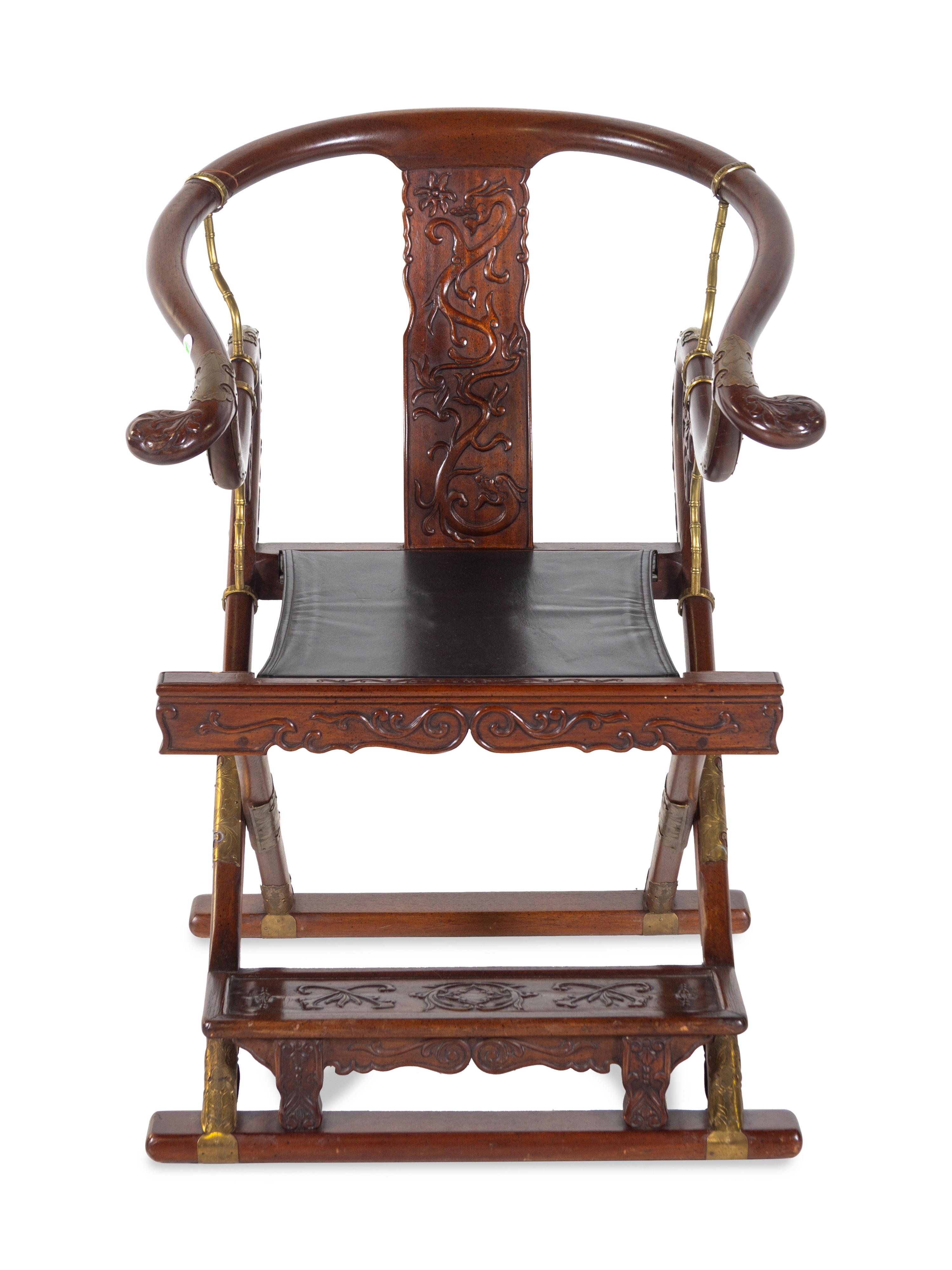 A Chinese Hardwood Folding Chair