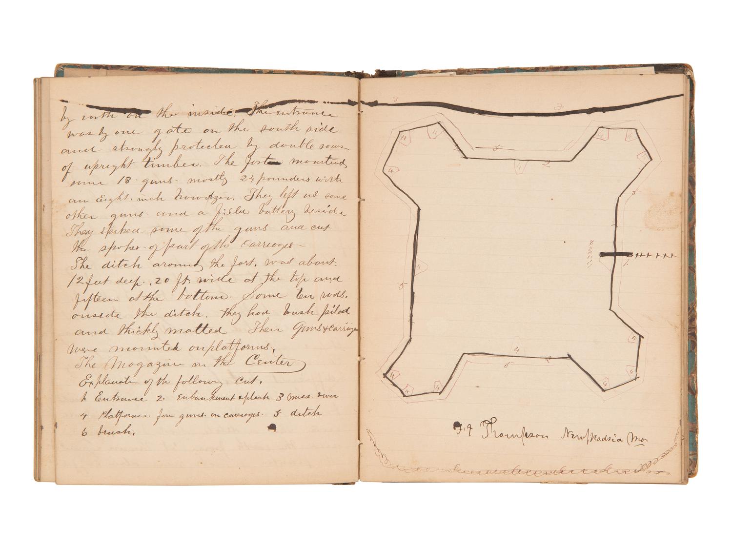 JACKSON, Col. Oscar L. (1840-1920). Five journals, incl. descriptions of Oscar L. Jackson's political activism during the 1860 campaign and his service with 63rd OVI, with campaign broadside noting Jackson as a speaker.
