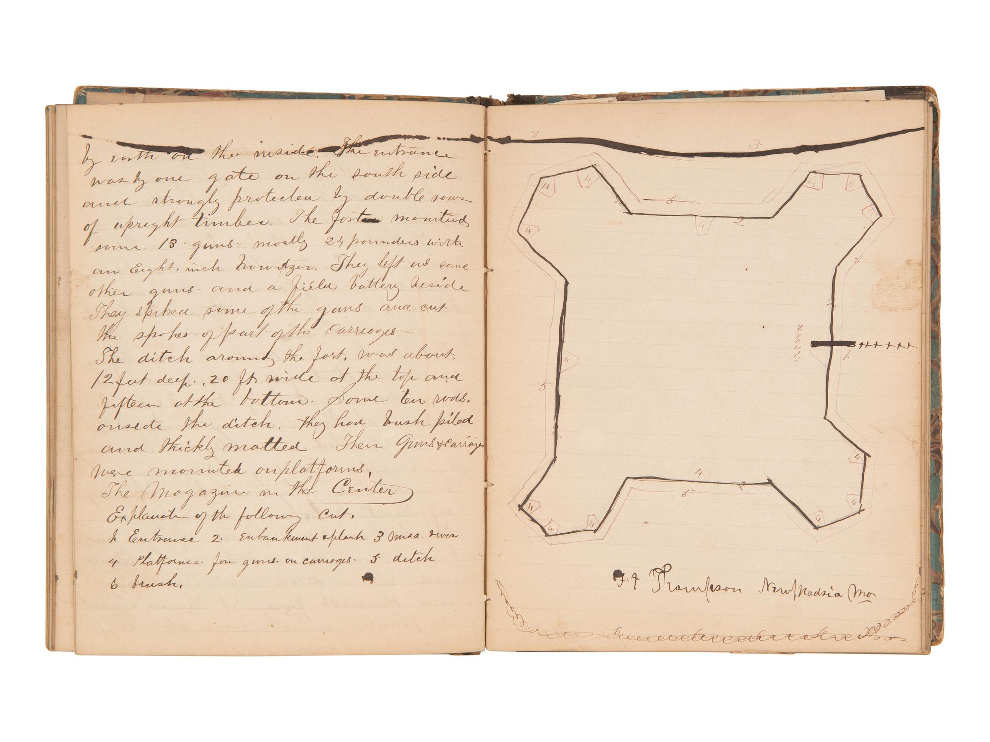 JACKSON, Col. Oscar L. (1840-1920). Five journals, incl. descriptions of Oscar L. Jackson's political activism during the 1860 campaign and his service with 63rd OVI, with campaign broadside noting Jackson as a speaker.
