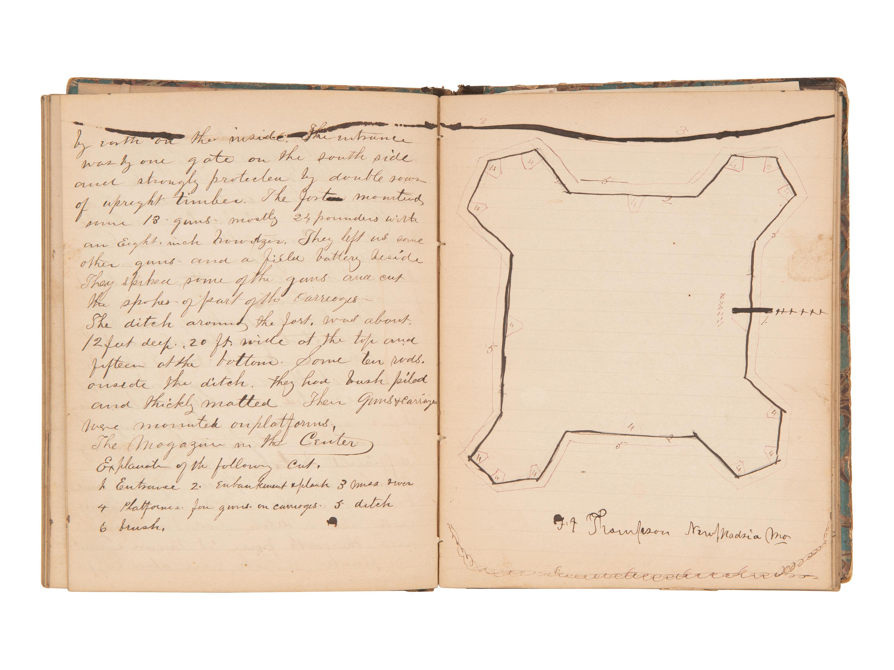 JACKSON, Col. Oscar L. (1840-1920). Five journals, incl. descriptions of Oscar L. Jackson's political activism during the 1860 campaign and his service with 63rd OVI, with campaign broadside noting Jackson as a speaker.