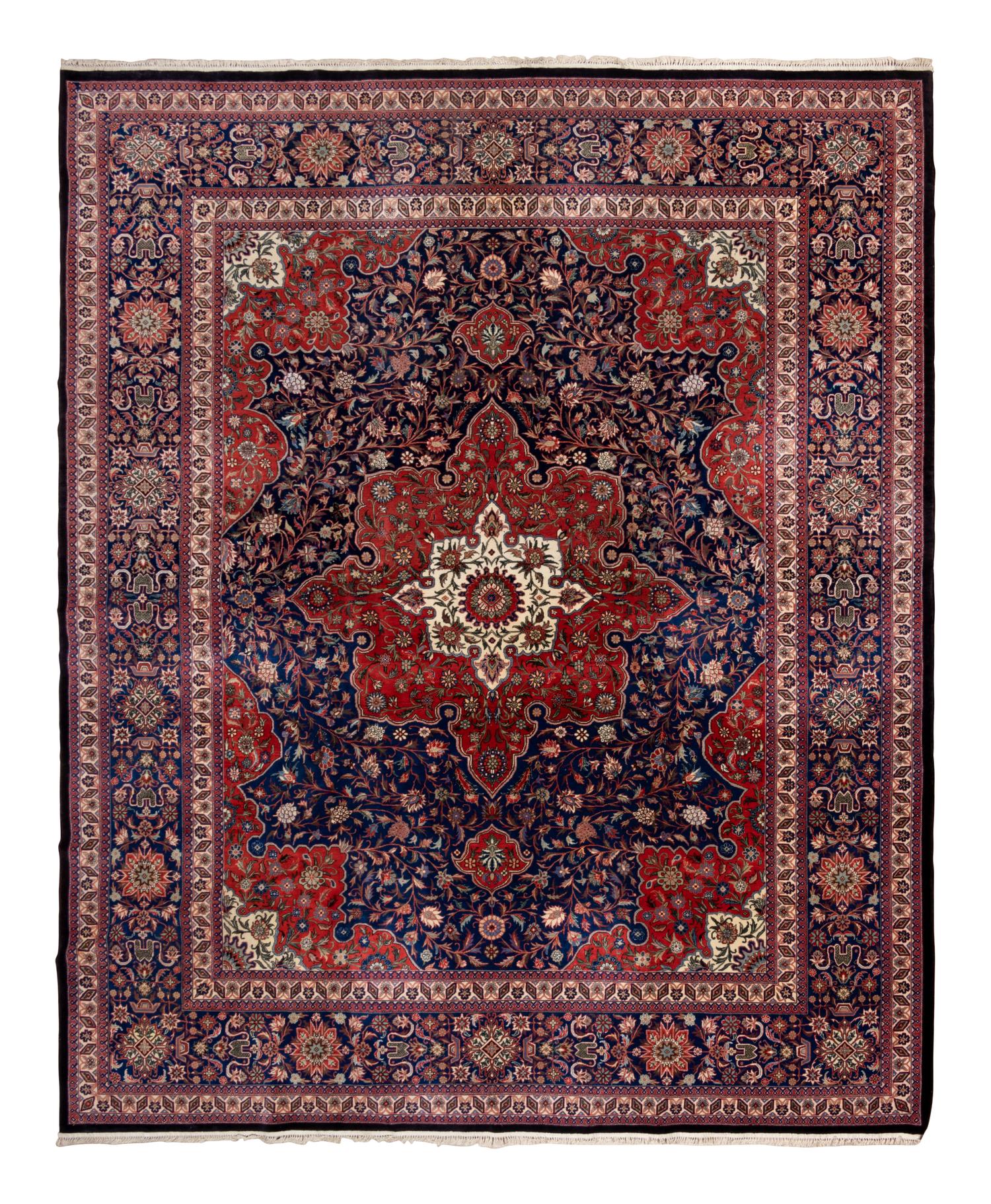 A Chinese Tabriz Style Wool Rug