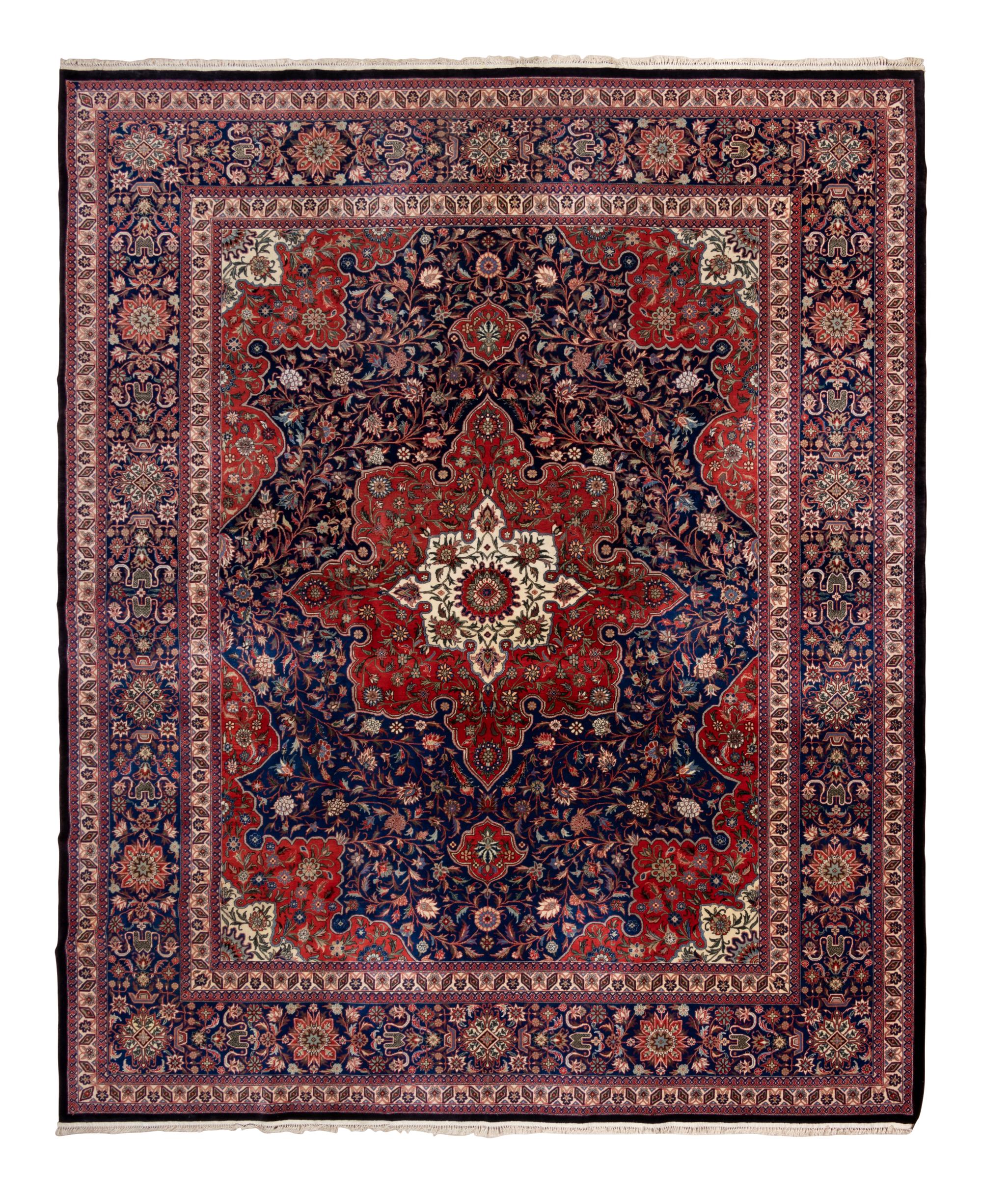 A Chinese Tabriz Style Wool Rug