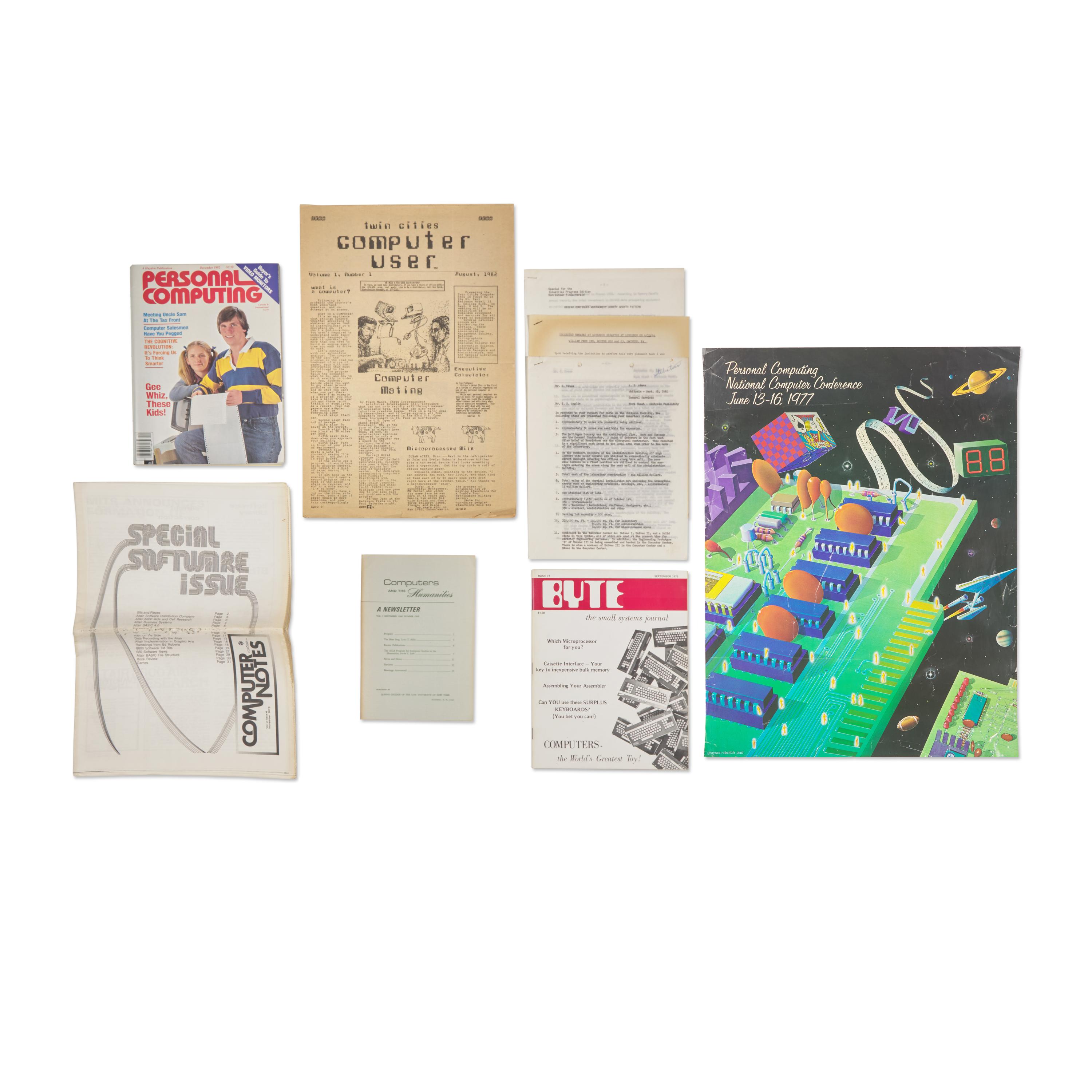 *[Technology] Group of 9 Printed Items on Early Computing, ca. 1966-82