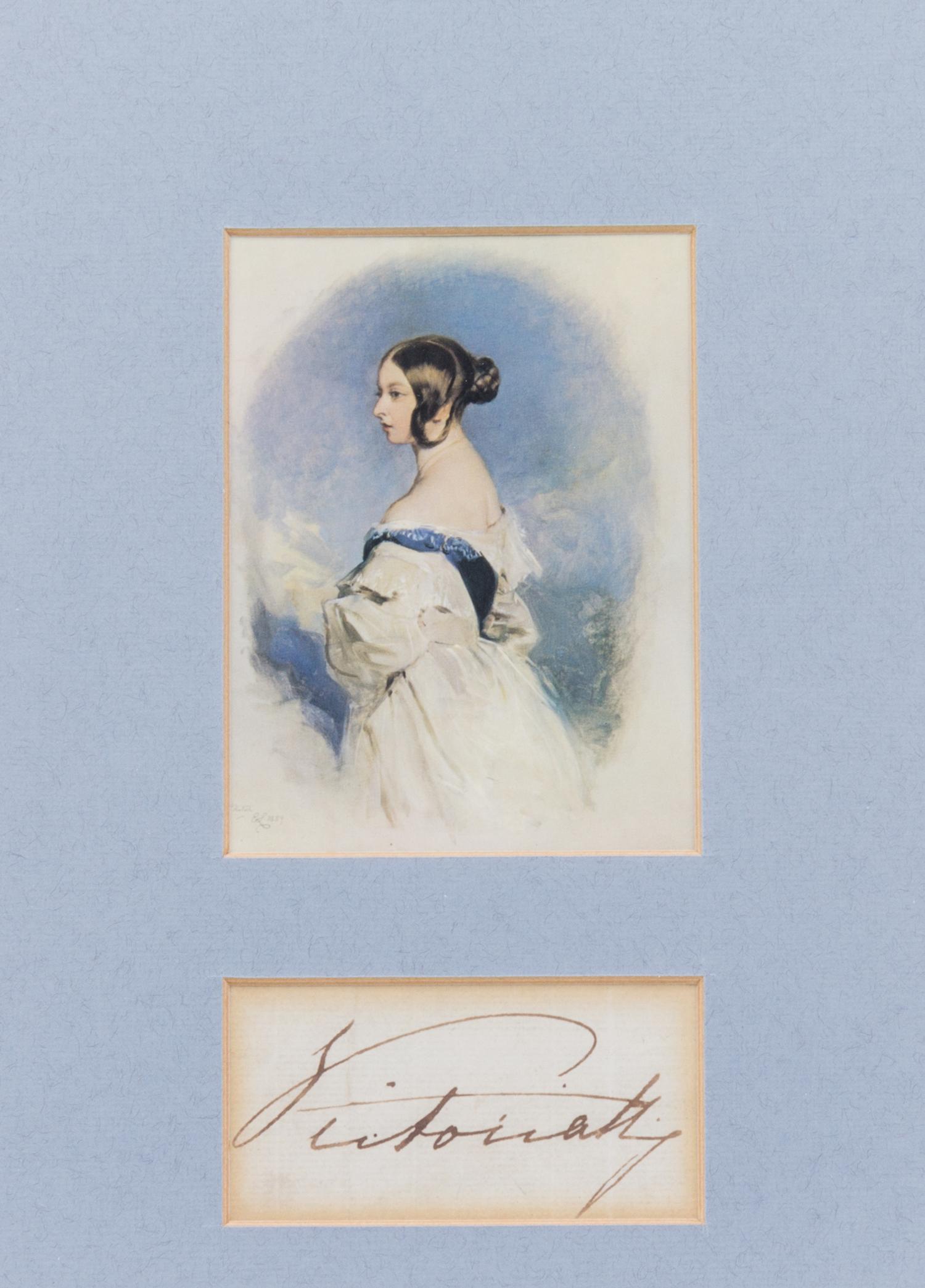 (BRITISH ROYALTY) 11 clipped signatures and signed photographs: Victoria, George III, IV, William IV, Charlotte and Duke of Wellington.