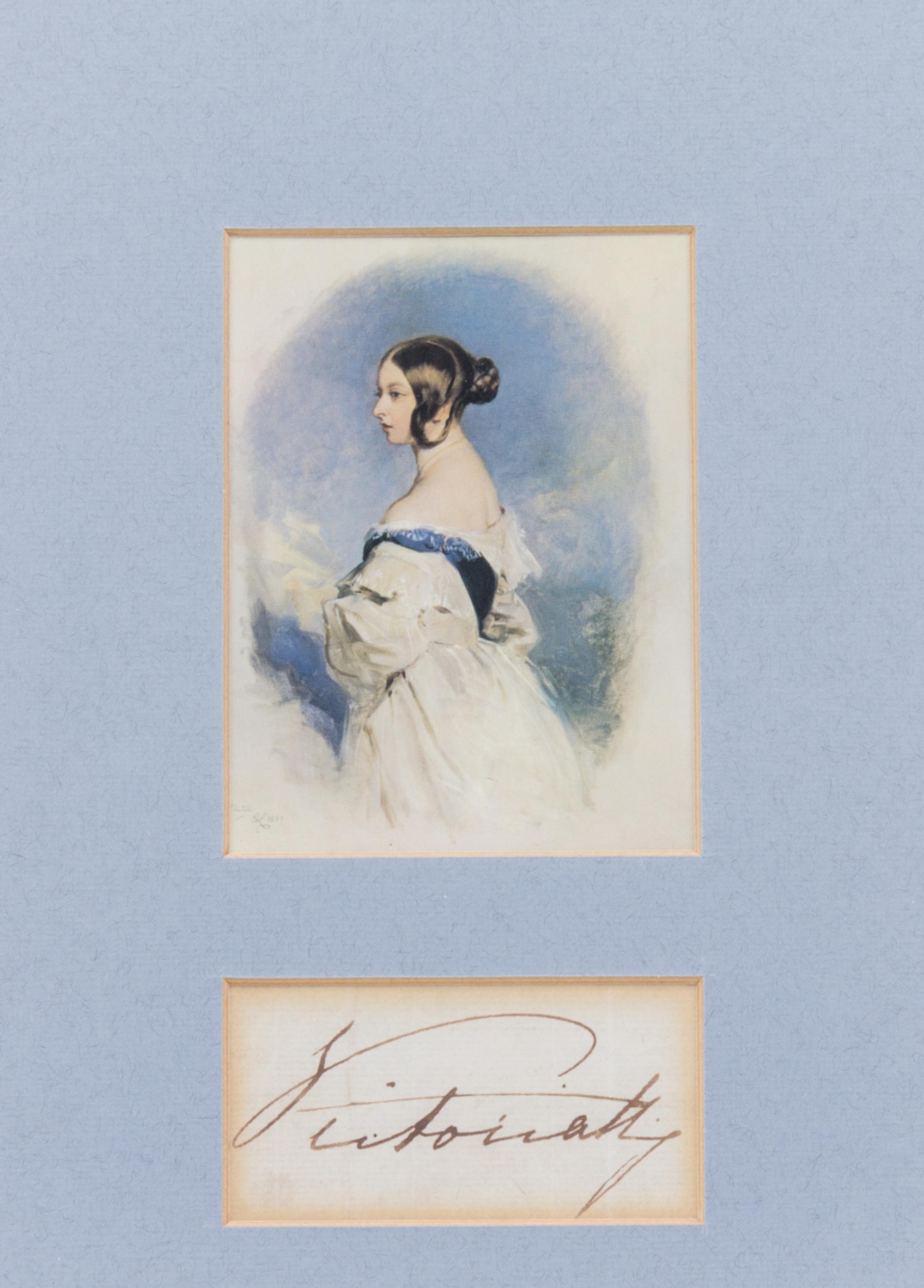 (BRITISH ROYALTY) 11 clipped signatures and signed photographs: Victoria, George III, IV, William IV, Charlotte and Duke of Wellington.