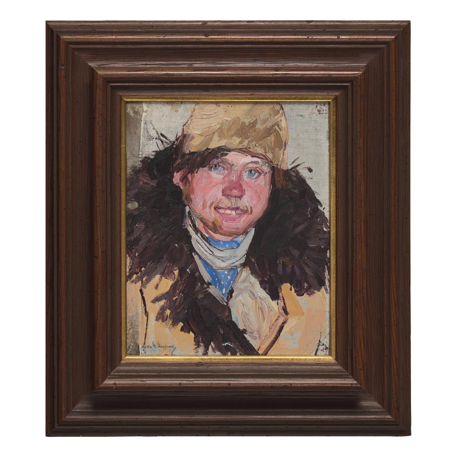 Leon Schulman Gaspard (American/Russian, 1882-1964) — Man with Fur Collar