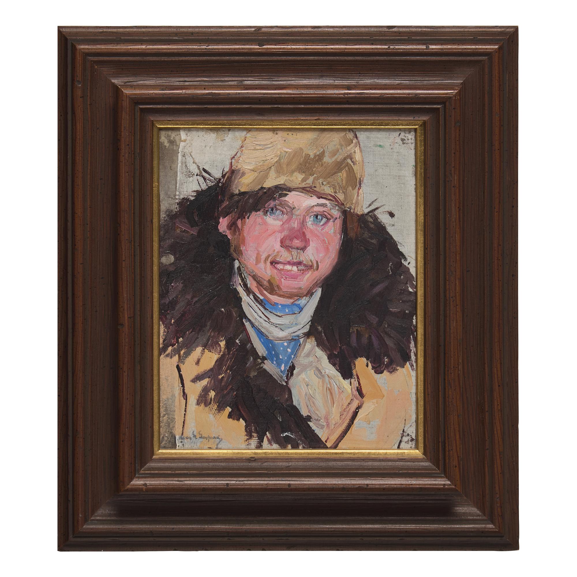 Leon Schulman Gaspard (American/Russian, 1882-1964) — Man with Fur Collar