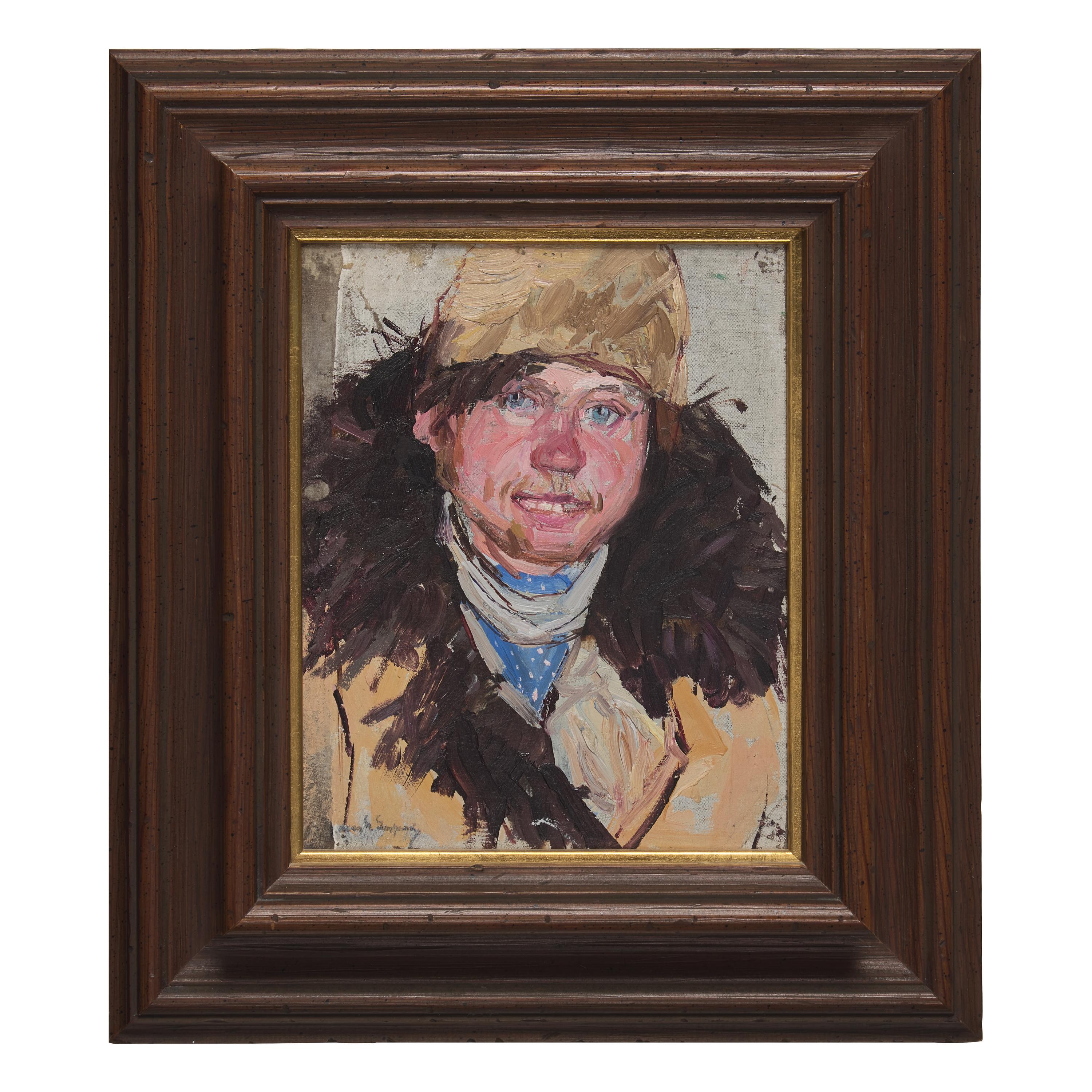 Leon Schulman Gaspard (American/Russian, 1882-1964) — Man with Fur Collar