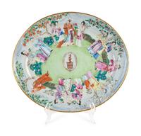 A Chinese Export Famille Rose Porcelain Large Meat Dish — CIRCA 1820
