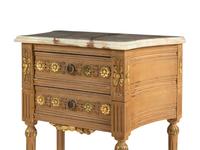 A Pair of Louis XVI Style Onyx-Top Side Tables