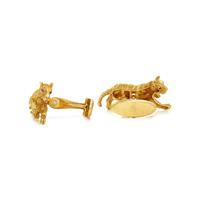 YELLOW GOLD TIGER CUFFLINKS