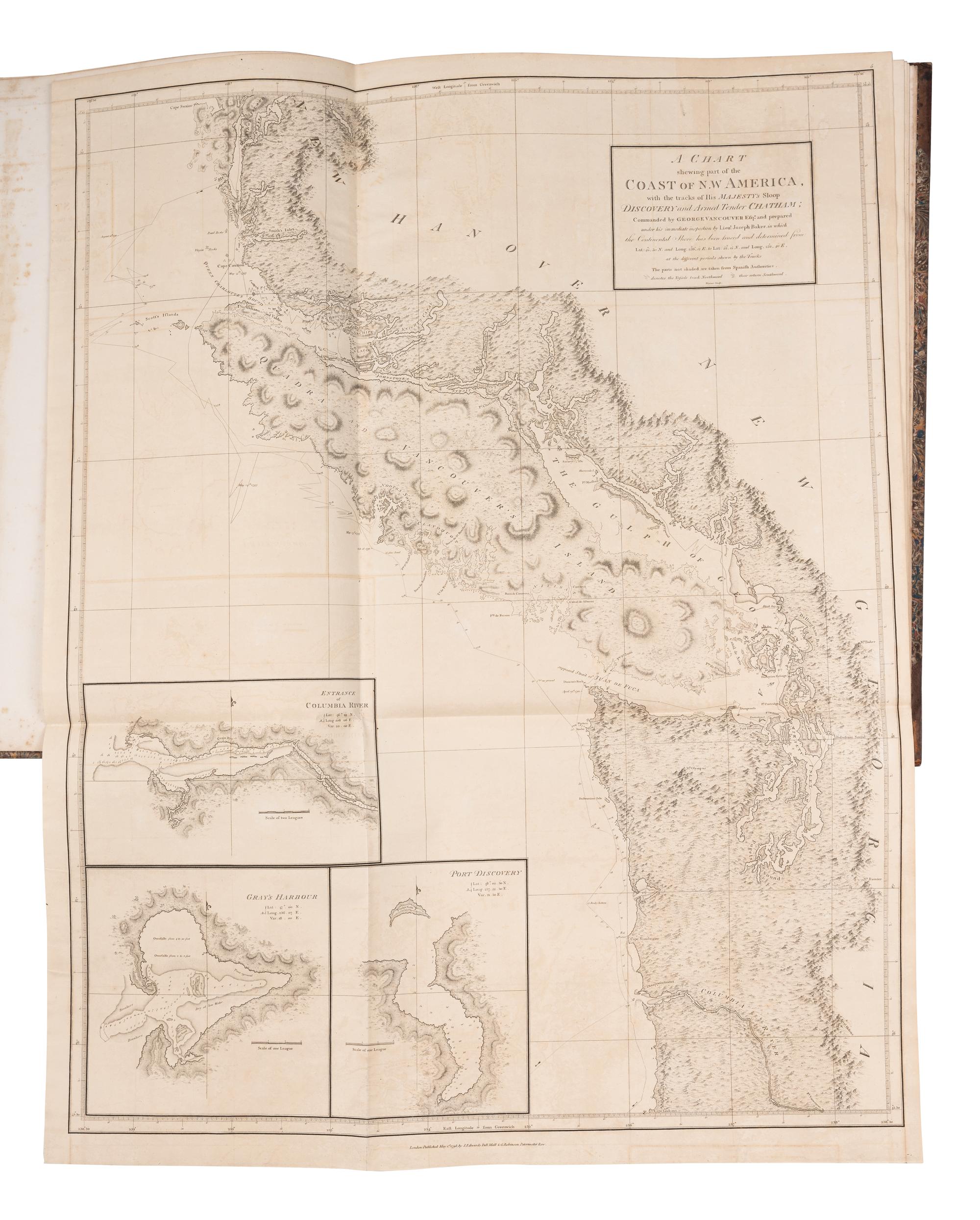 [TRAVEL & EXPLORATION]. VANCOUVER, George (1757-1798). A Voyage of Discovery to the North Pacific Ocean and Round the World . London: G. G. 7 J. Robinson, 1798.