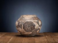 Zuni Polychrome Pottery Jar, with Ladle Wear
