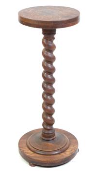 A Victorian Oak Pedestal Height 36 1/4 inches. — 19TH/20TH CENTURY