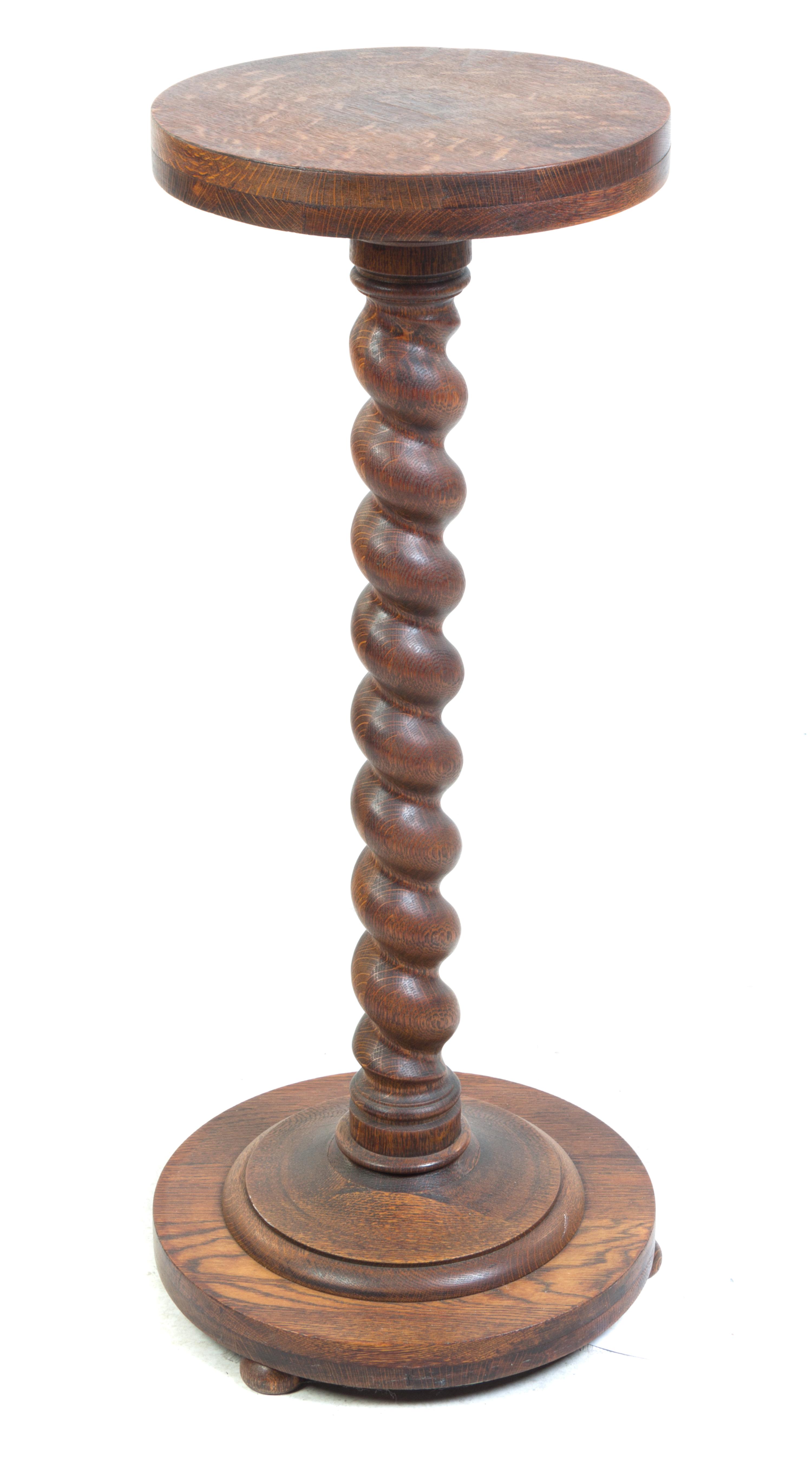 A Victorian Oak Pedestal Height 36 1/4 inches. — 19TH/20TH CENTURY