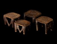 Four Nupe Wood Stools