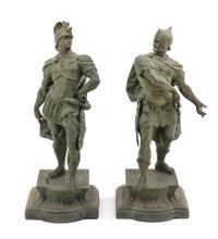 A Pair of French Cast Metal Figures Height 15 3/4 inches. — EARLY 20TH CENTURY