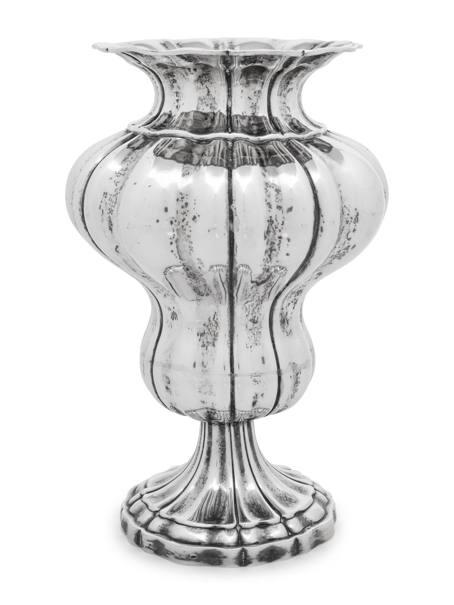 An Eastern European Silver Vase