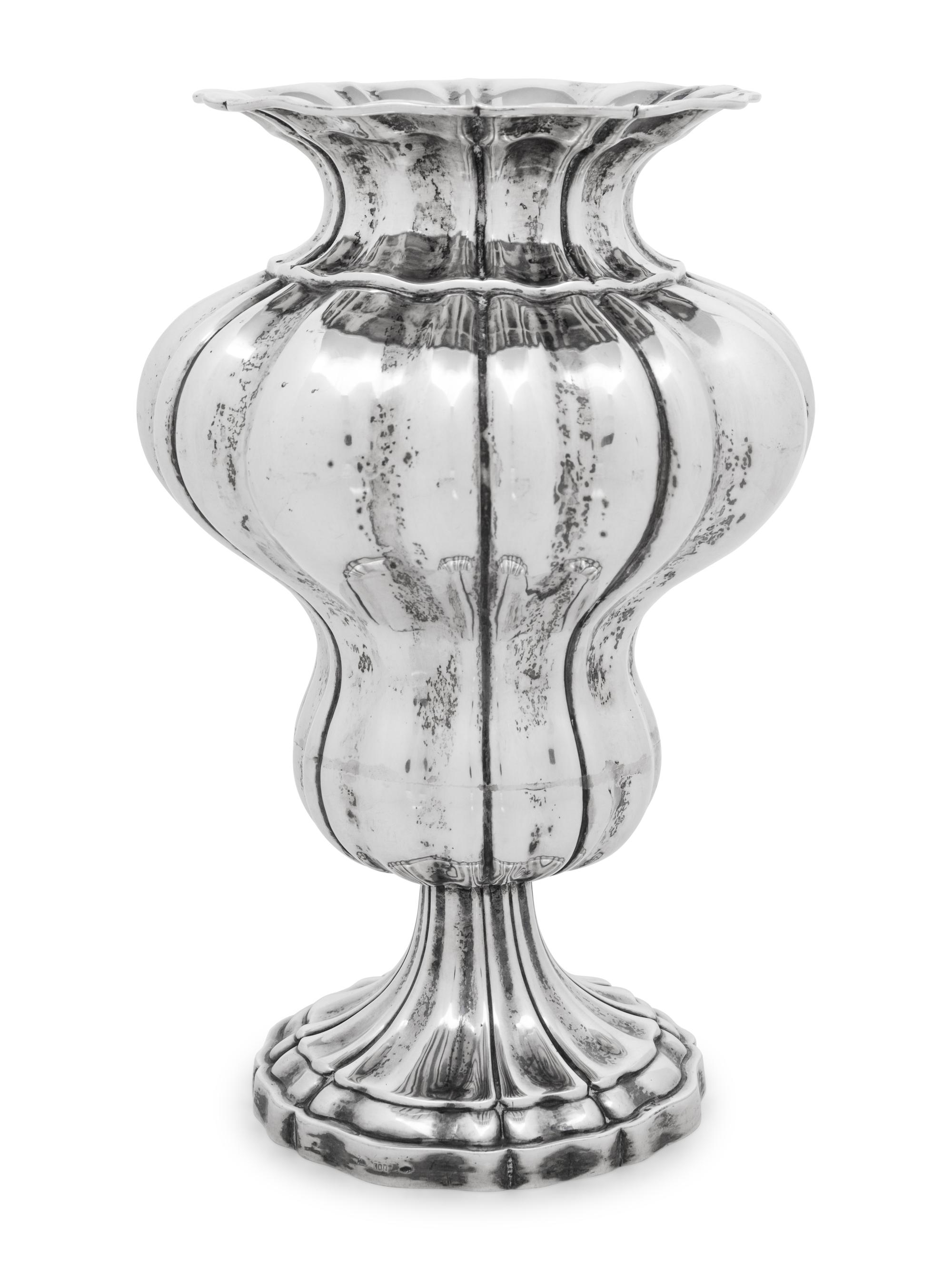 An Eastern European Silver Vase