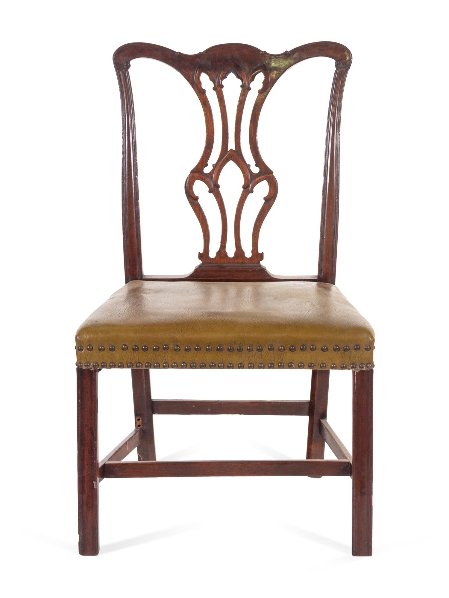 Two Chippendale Style Mahogany Side Chairs