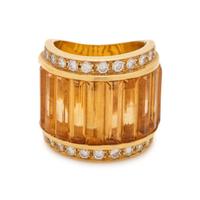 CITRINE AND DIAMOND RING