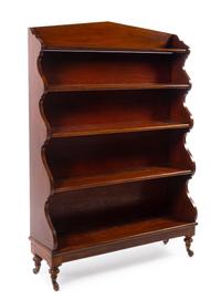 A William IV Style Mahogany Bookcase Height 60 1/8 x width 42 x depth 12 1/4 inches. — LATE 19TH CENTURY