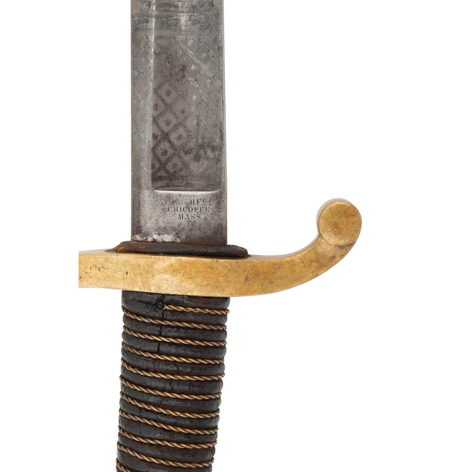 Ames Model 1840 Light Artillery Saber With Modern Blade Etching to Col. Peter Porter - 8th NY Heavy Artillery - KIA at Cold Harbor