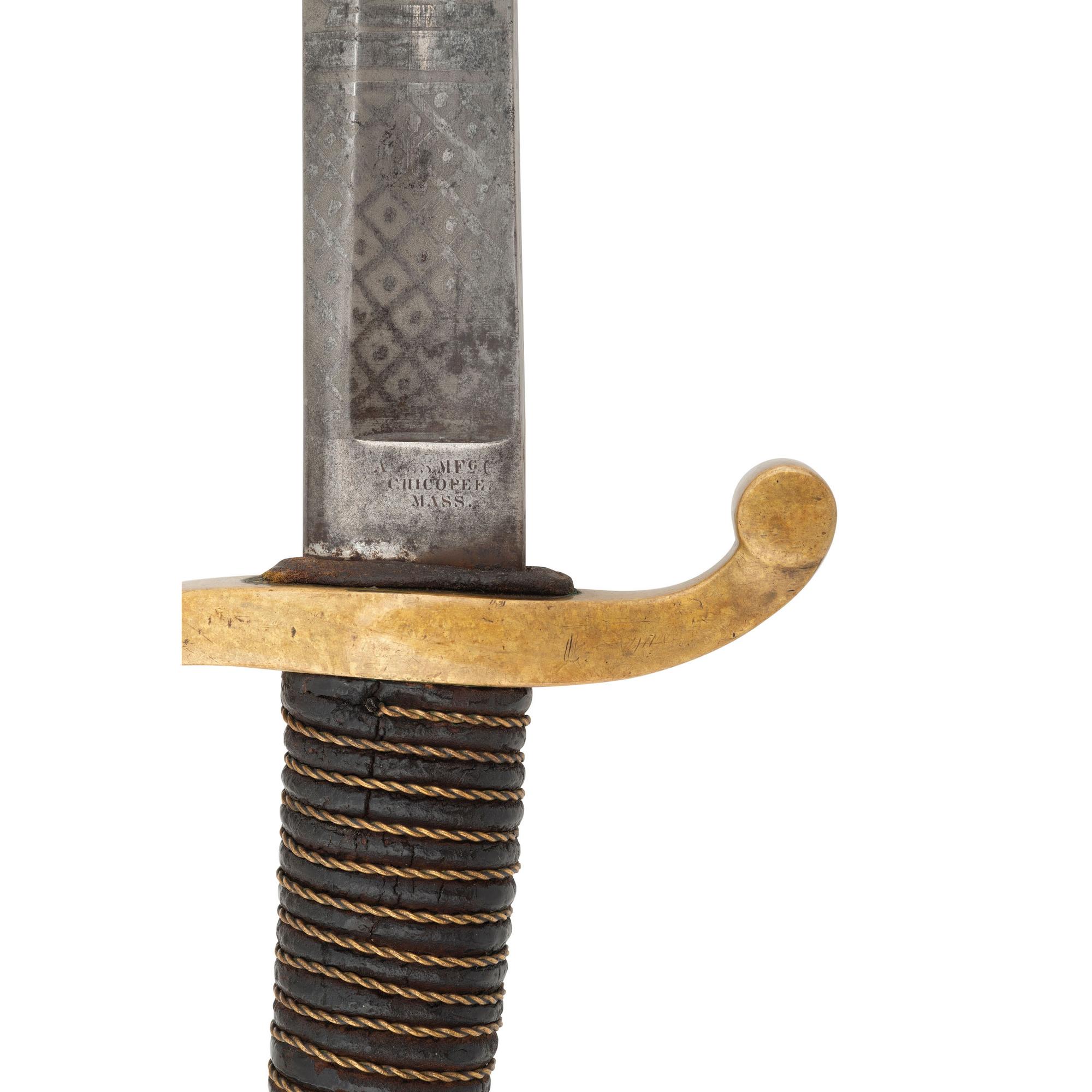 Ames Model 1840 Light Artillery Saber With Modern Blade Etching to Col. Peter Porter - 8th NY Heavy Artillery - KIA at Cold Harbor