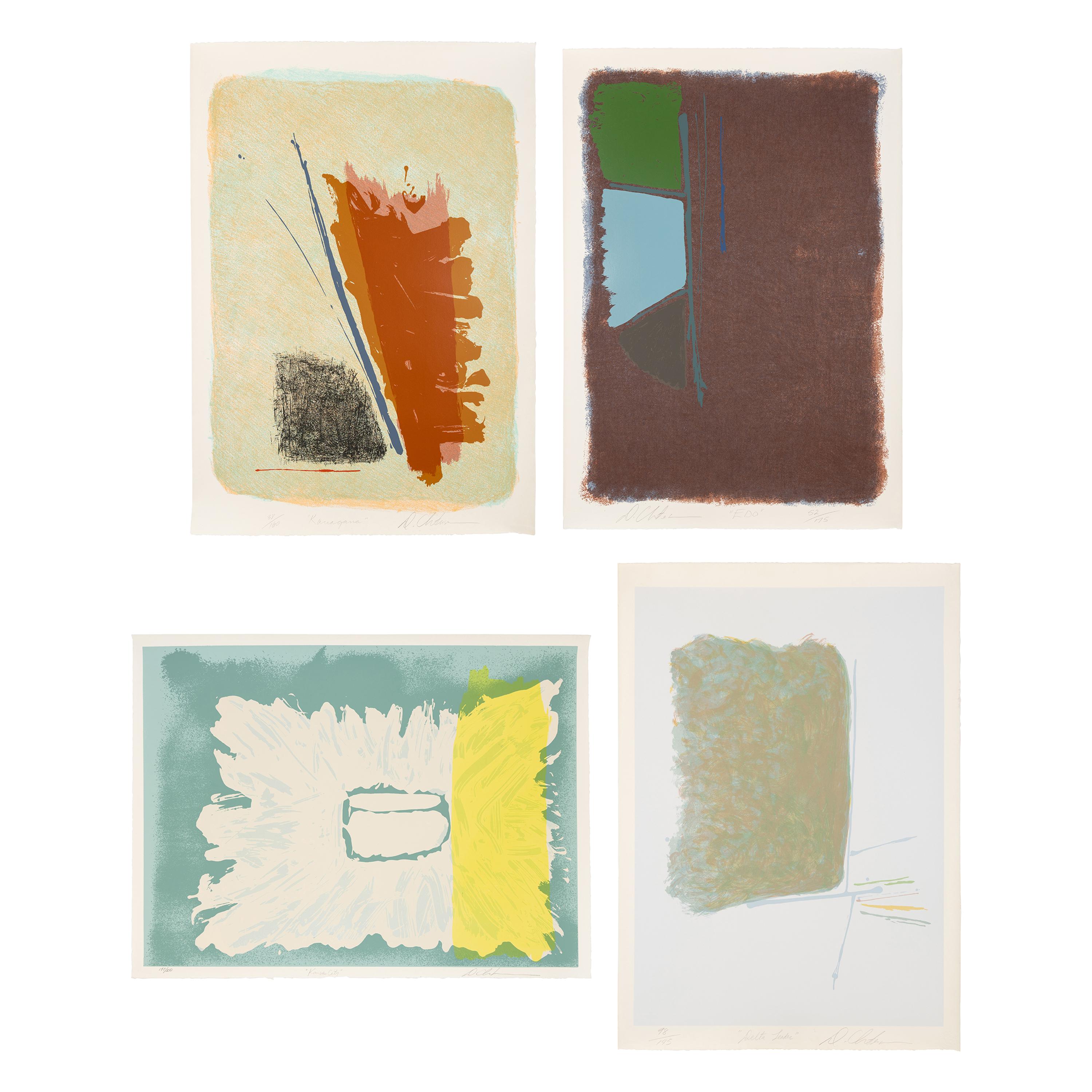 Dan Christensen (American, 1942-2007) — Delta Leader, Edo, Kanagana, and Kansas City (four works)