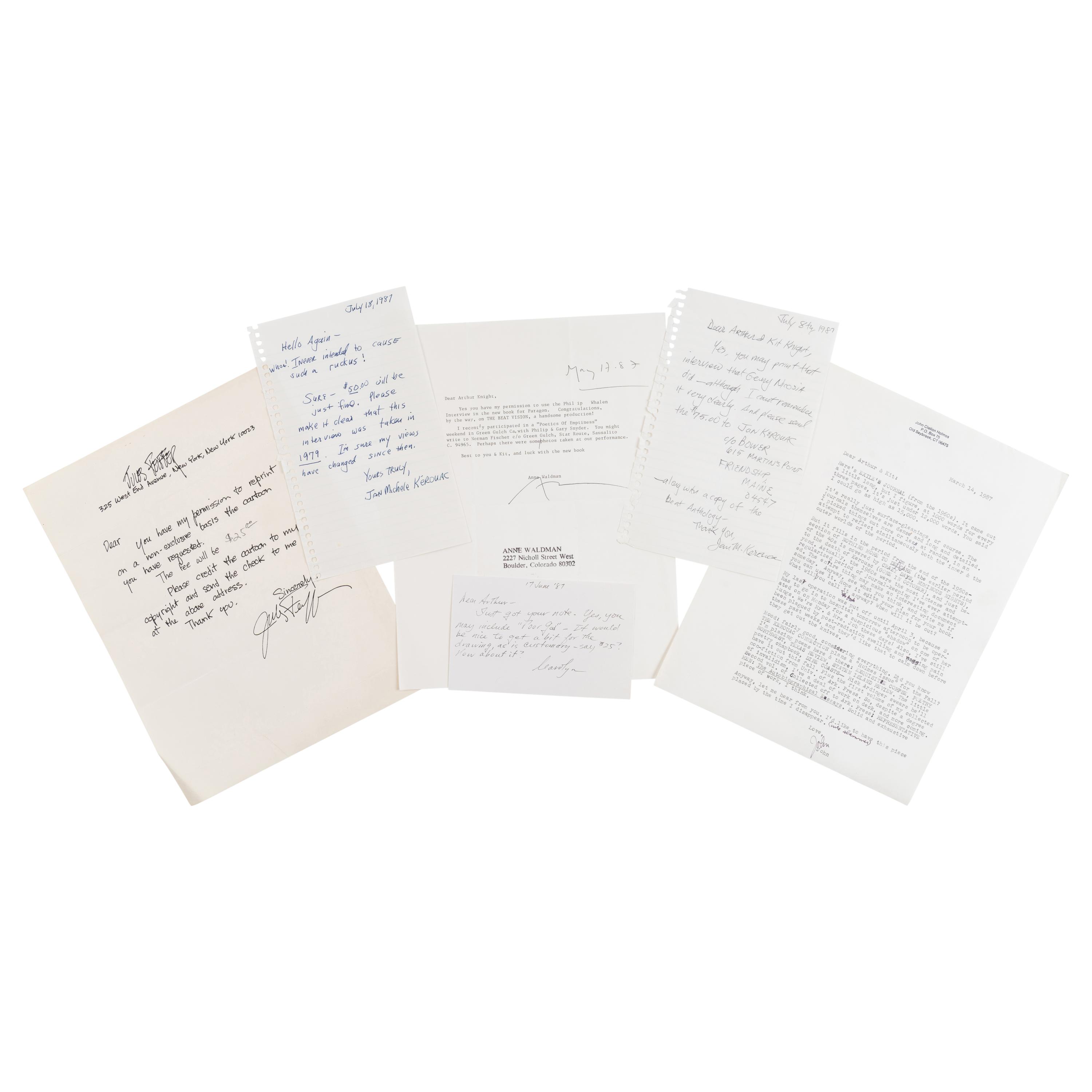 [The Beats]. A large archive of materials related to the Beat Generation, including typescripts and material related to the publication of The Beat Vision and Kerouac and the Beats .