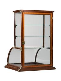 Two Wooden Frame Countertop Display Cases