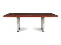 An Edward Wormley For Dunbar Rosewood and Polished Steel Model #4412 Executive Desk