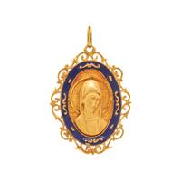 TWO YELLOW GOLD PENDANTS