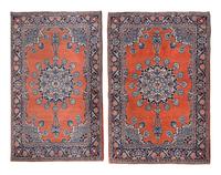 A Pair of Isfahan Silk Rugs