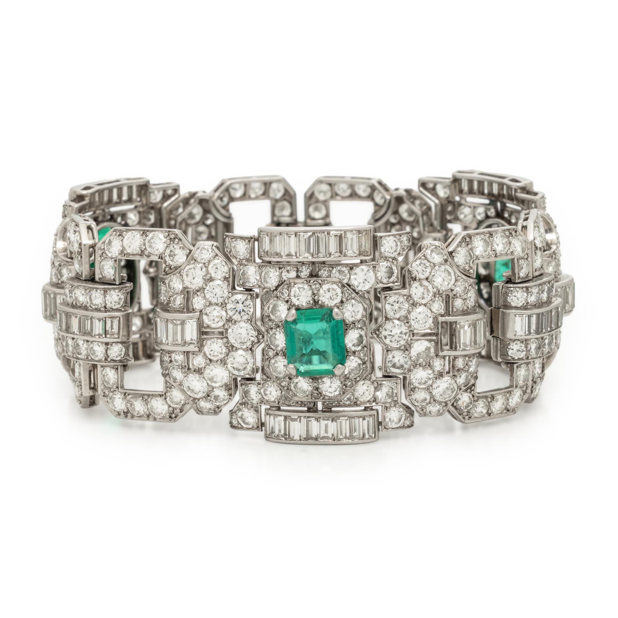 Colombian Emerald and Diamond Bracelet