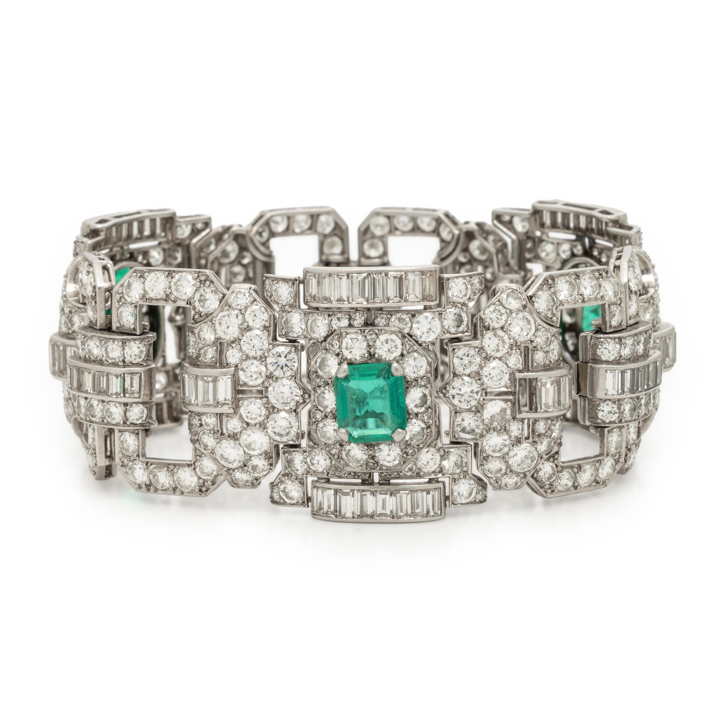 Colombian Emerald and Diamond Bracelet