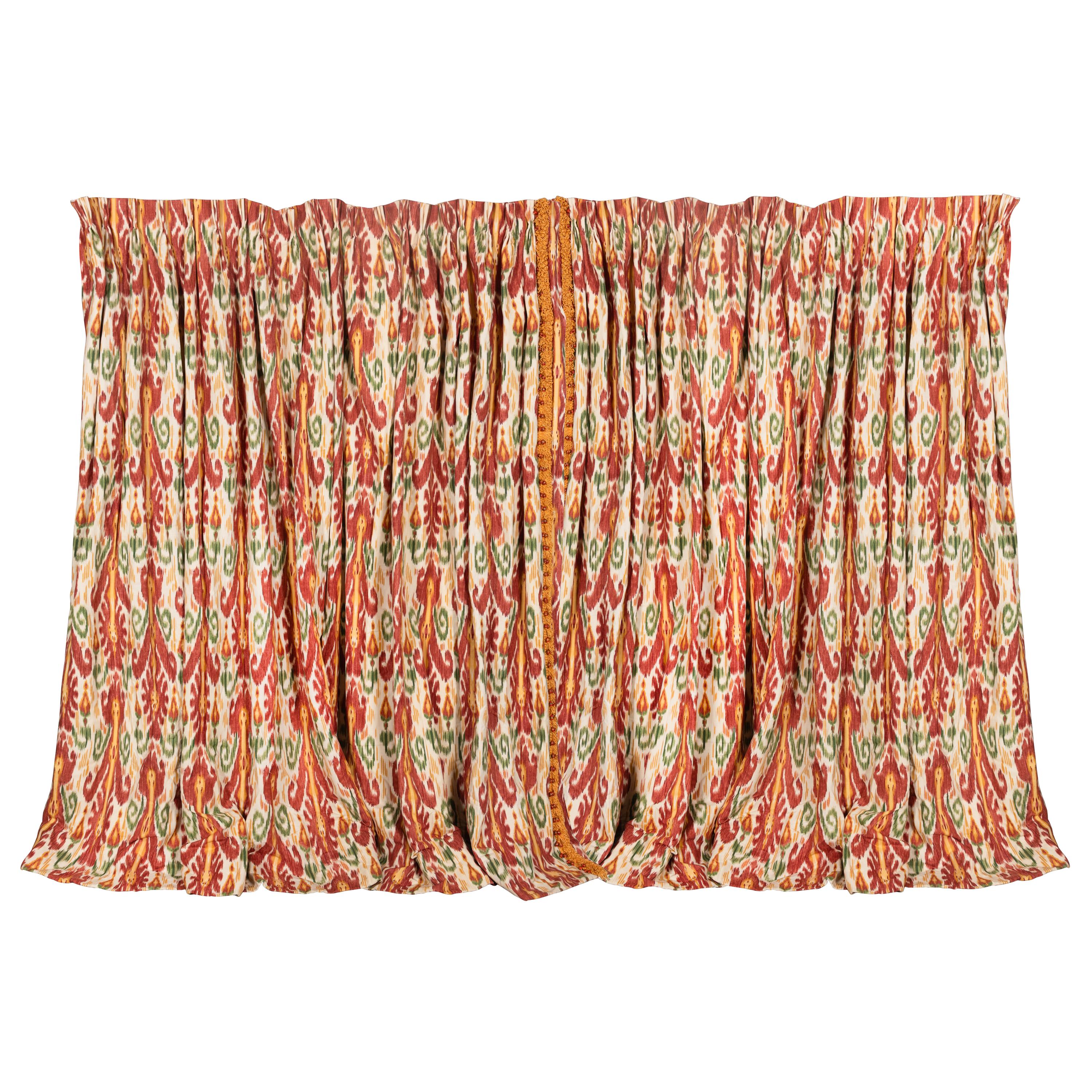 A Pair of Ikat Curtains