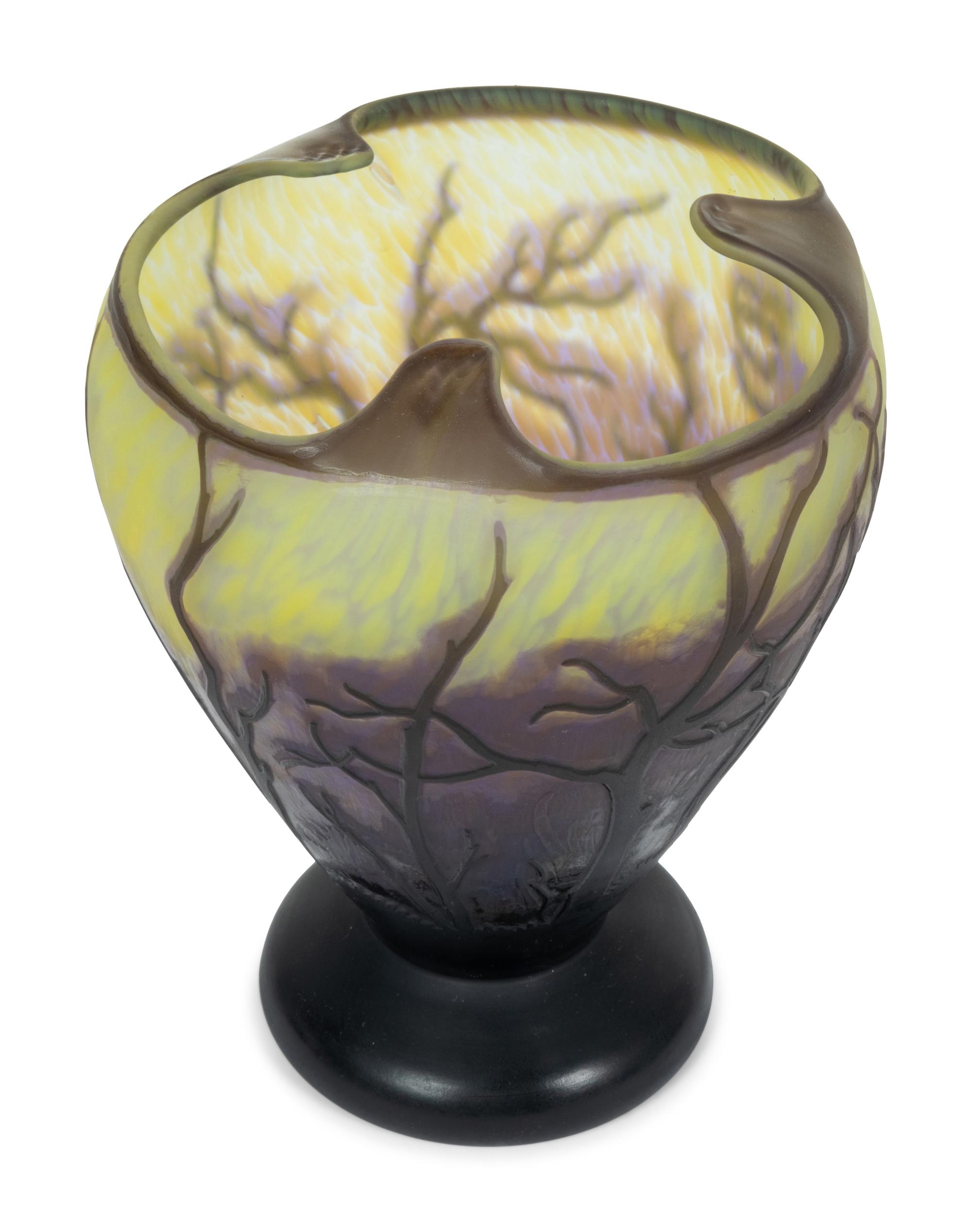 A Frosted Cameo Glass Vase