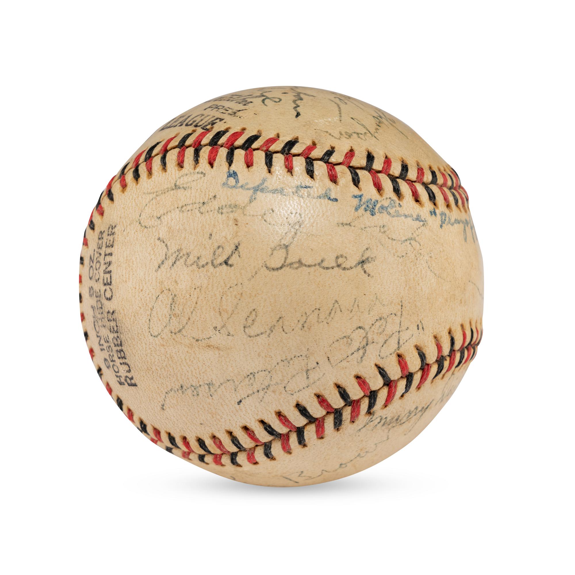 A 1938 Decatur Commodores Team Signed Autograph Baseball