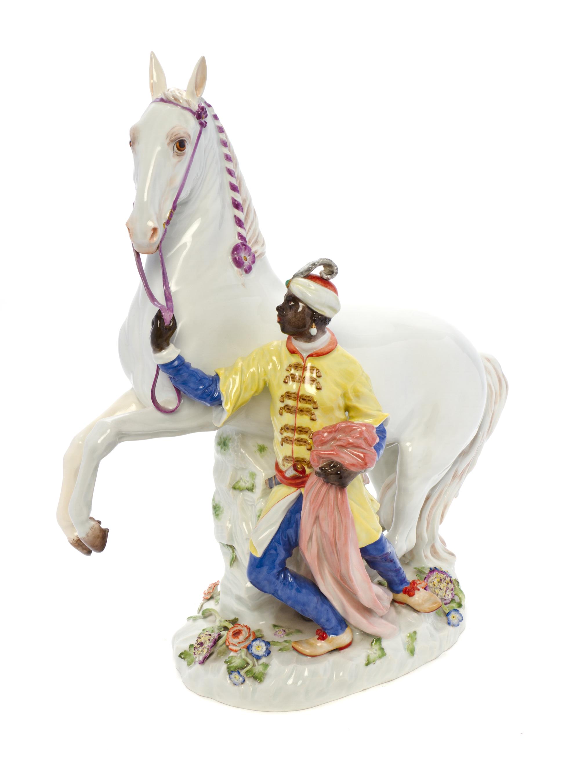 A Meissen Porcelain Figural Group, 20TH CENTURY, AFTER J.J. KAENDLER, Height 17 inches. — 20TH CENTURY, AFTER J. J. KAENDLER,