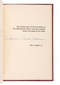 WILLIAMS, Williams Carlos (1883-1963). The Collected Later Poems . New York: New Directions Books, 1950.