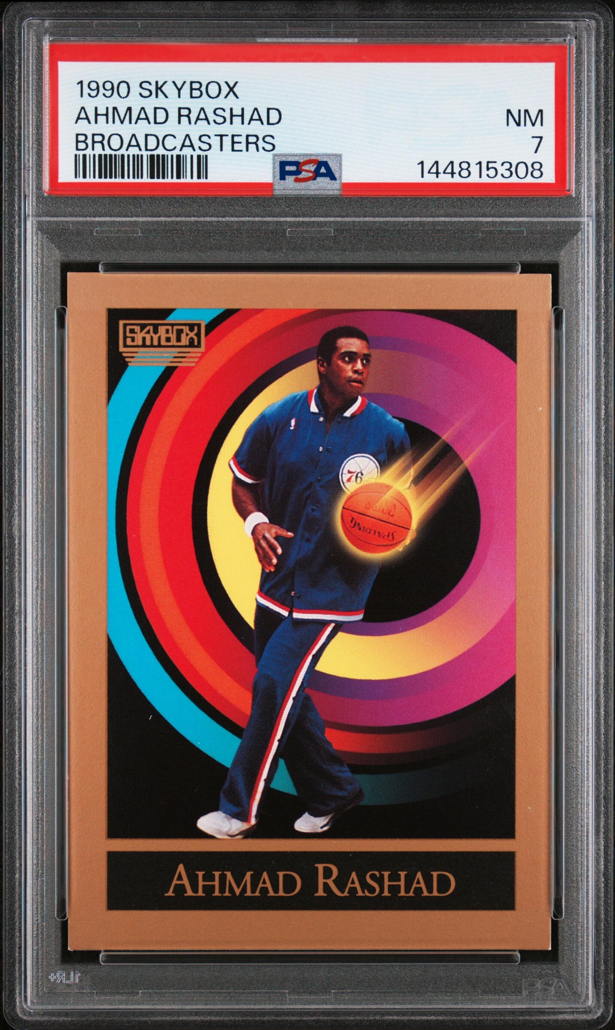 An Uncommon 1990 Skybox Ahmad Rashad Broadcaster Card (PSA 7 NM)