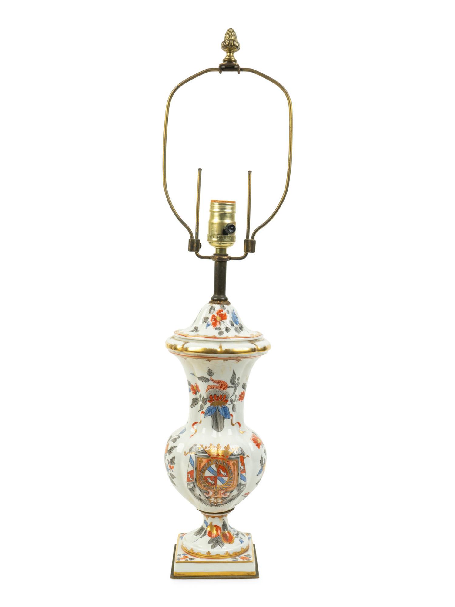 A Pair of Paris Porcelain and Gilt Metal Urns Mounted as Lamps — 19TH CENTURY
