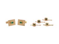 EMERALD AND YELLOW GOLD DRESS SET