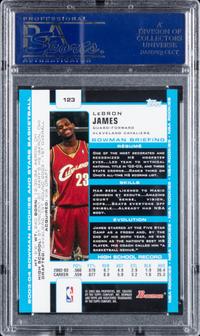 A 2003 Bowman Rookies and Stars LeBron James Bowman Rookie Basketball Card No. 123 (PSA 10 GEM MINT)