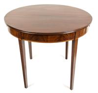 A Hepplewhite Mahogany Flip-Top Table Height 28 3/4 x width 36 x depth 18 inches. — 19TH CENTURY