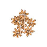 CARTIER, VINTAGE, TOPAZ AND DIAMOND FLOWER BROOCH