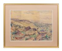 Elliott Seabrooks (British 1886-1950) Landscape in Essex,…