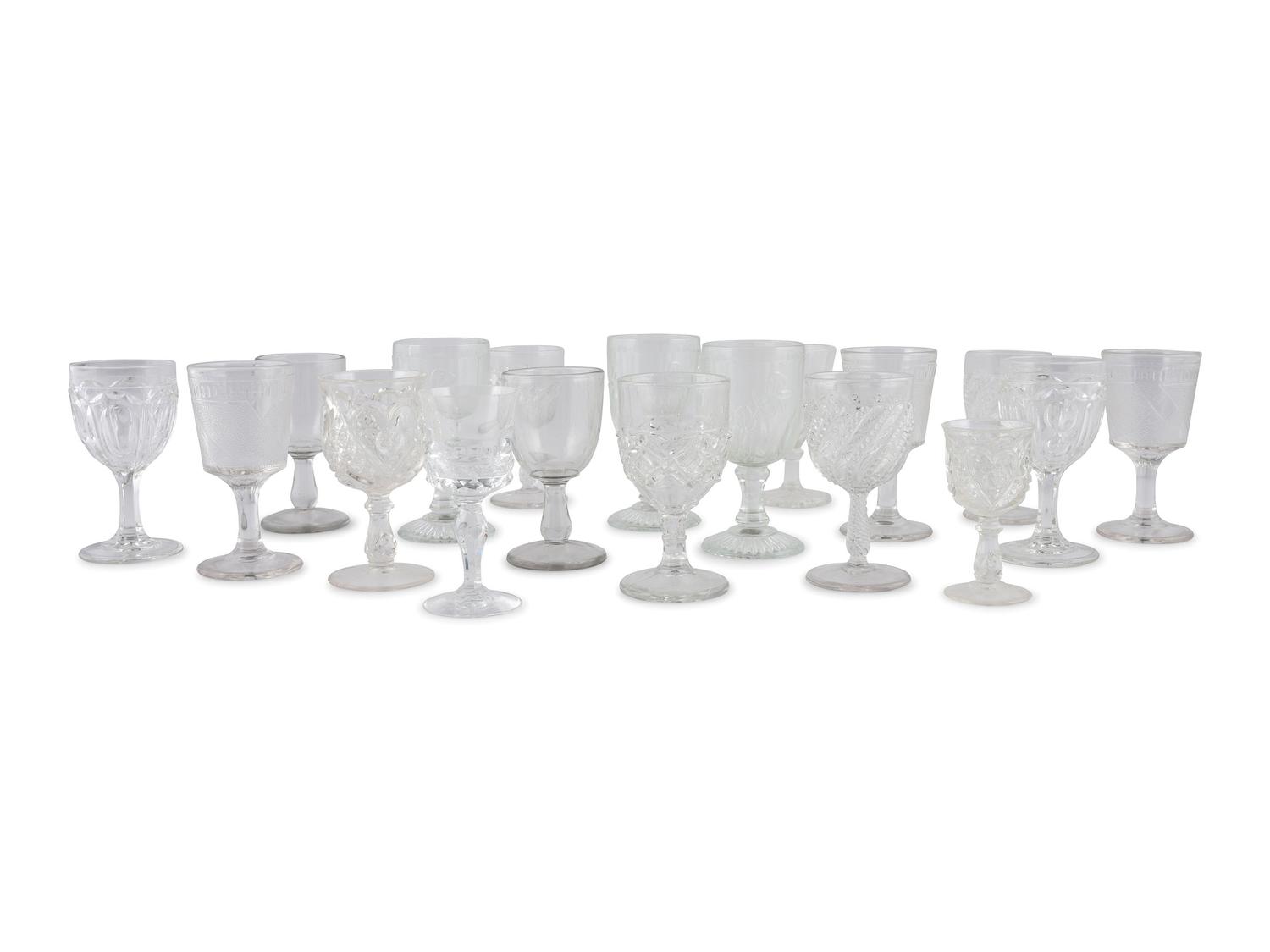 A Group of Molded Glass Cordials